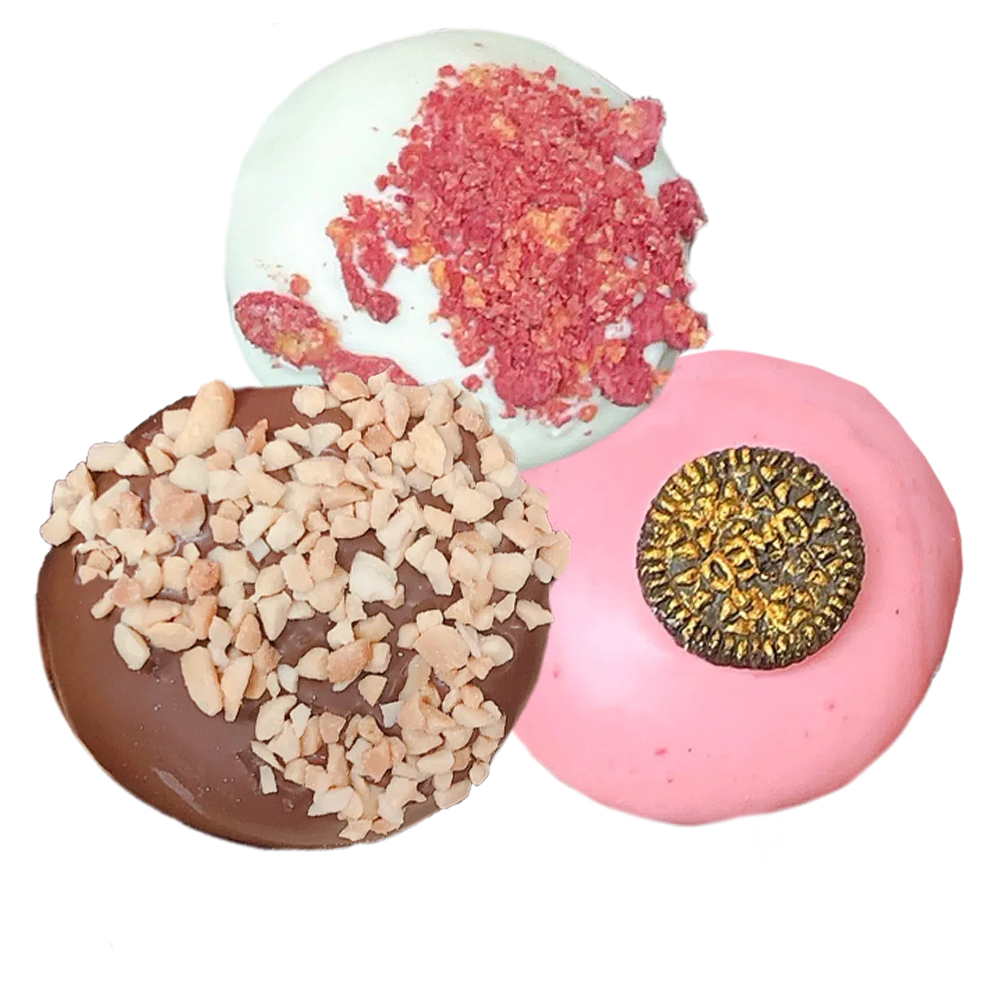 3 Chocolate Covered Donuts dessert box delivery adelaide