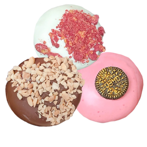 3 Chocolate Covered Donuts dessert box delivery adelaide