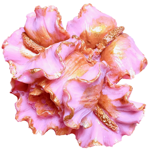 3D Pink Chocolate Flower Orchid is a handcrafted art piece. This flower is made of tinted White Chocolate and filled with marshmallows and dried fruits/berries.