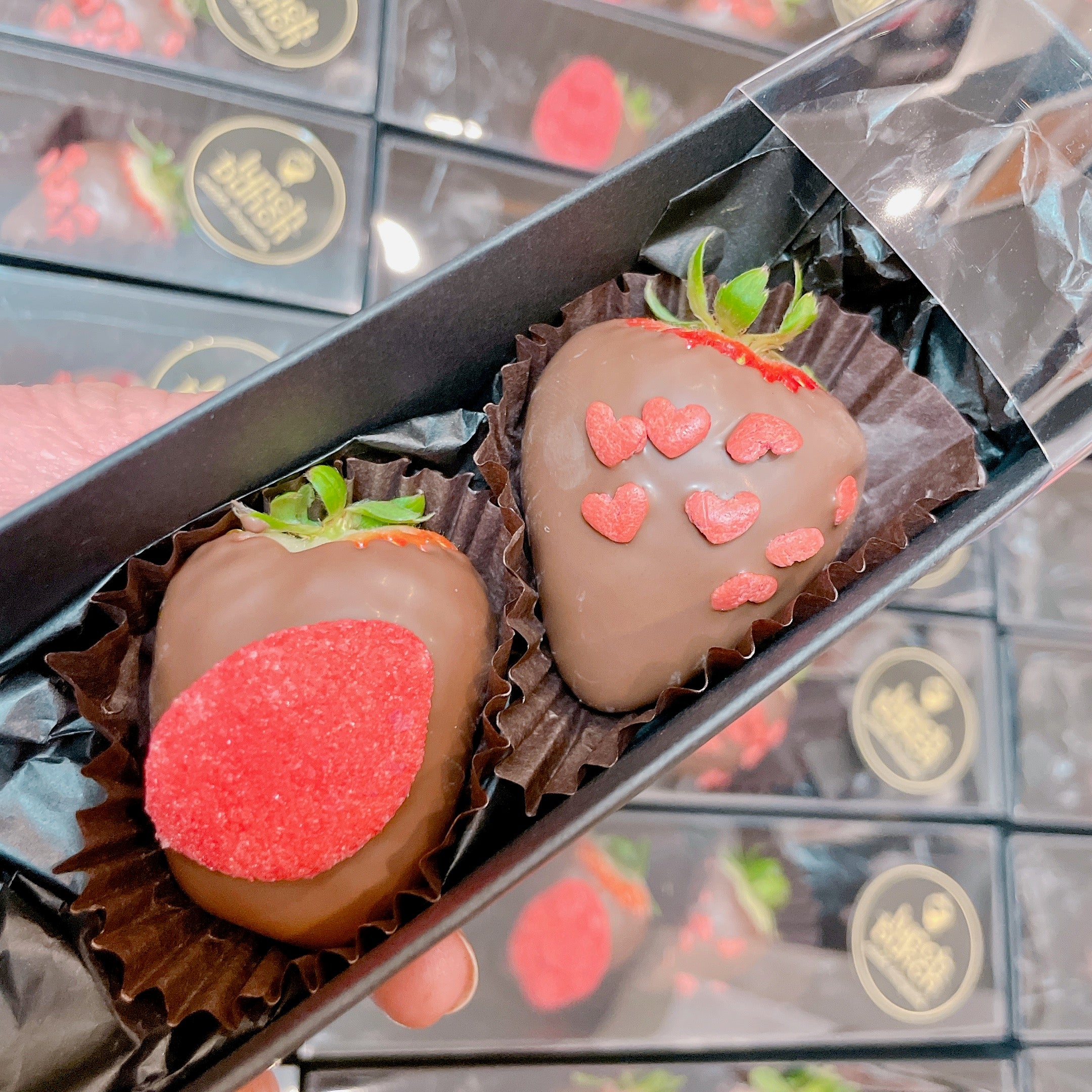 Chocolate dipped strawberries corporate gift box