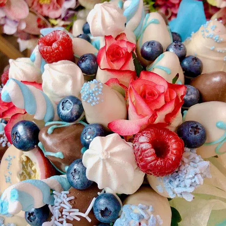 edible arrangements chocolate coated strawberries and chocolate flowers delivered same day Adelaide