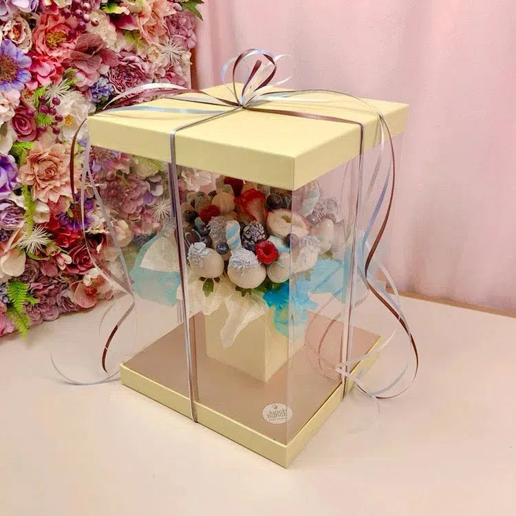 Strawberry and chocolate same day delivery and chocolate covered strawberries with fresh berries and flowers and gift arrangement edible bouquet