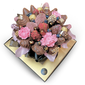 Blissful Berry and Chocolate Flowers Bouquet