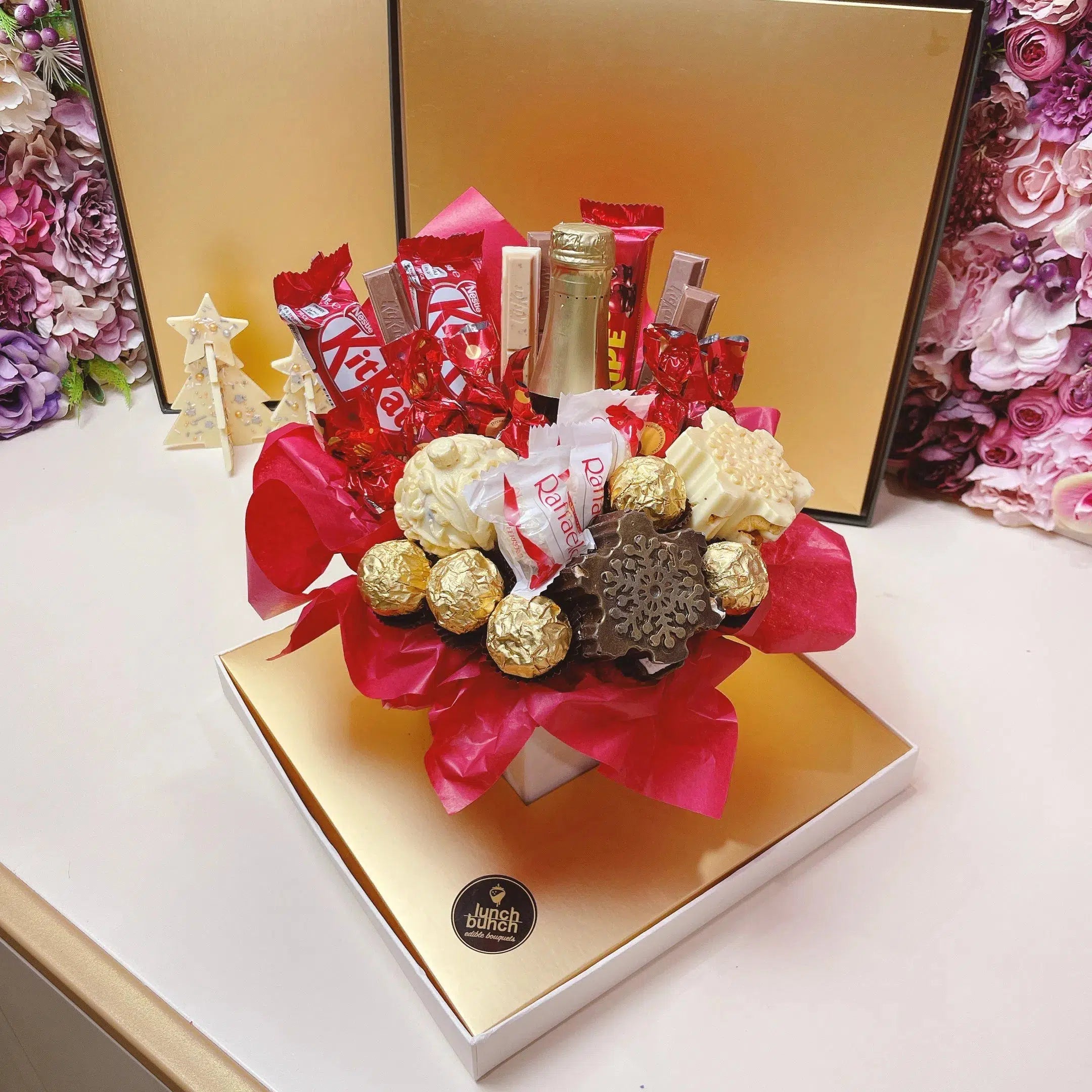 christmas dessert bouquet, xmas bouquet, same day adelaide dessert box delivery