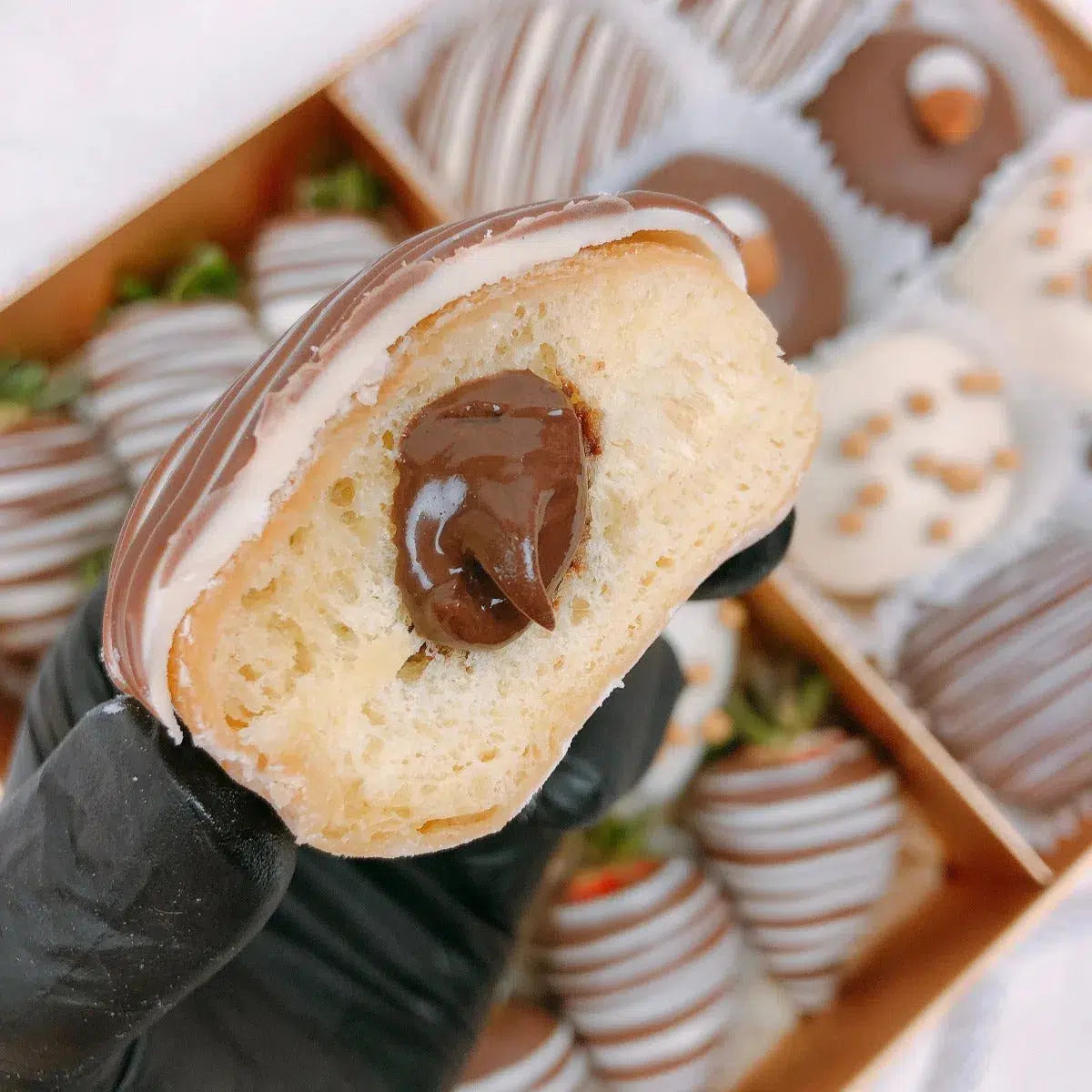 donut filled with nuttella