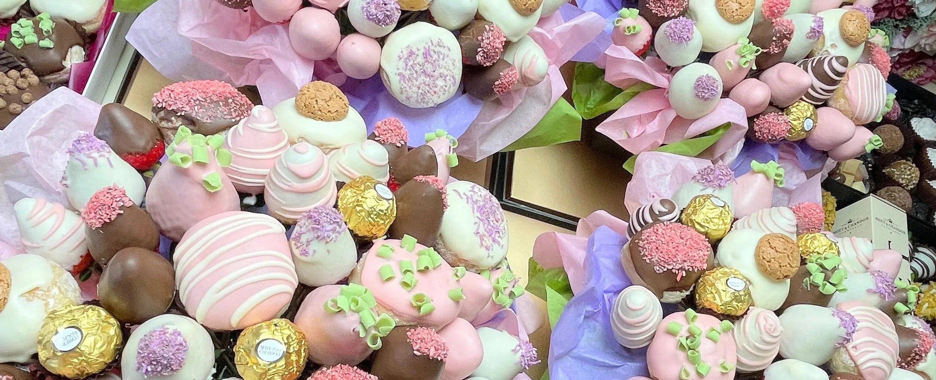 Donut You Love Me Strawberry & Donut Bouquet Large-Chocolate Strawberry Bouquets-Lunch Bunch