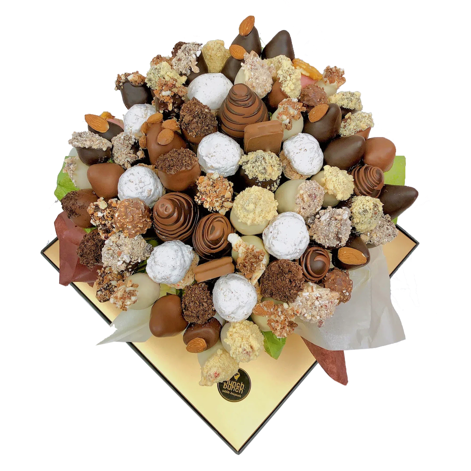 Chocolate dip strawberries covered in nuts marshmallows covered in chocolate Bouquet order online chocolate Bouquet edible arrangements