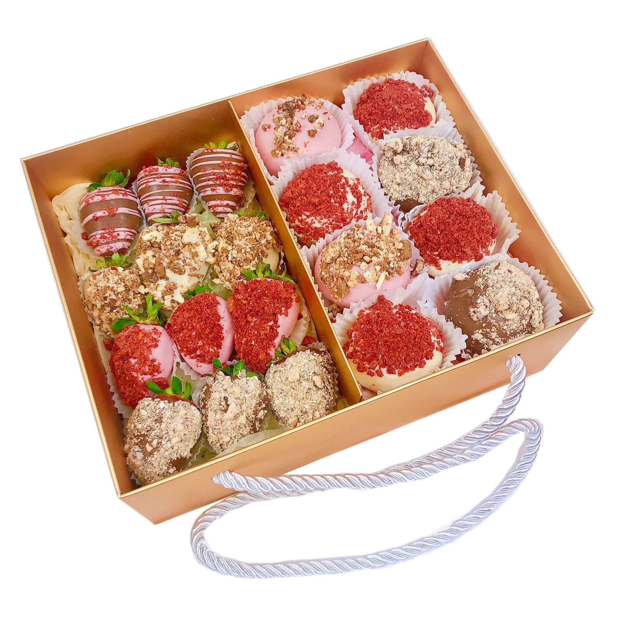 Oreo Donut & Chocolate Strawberry Gift Hamper, doughnut and strawberry treat box same day delivery