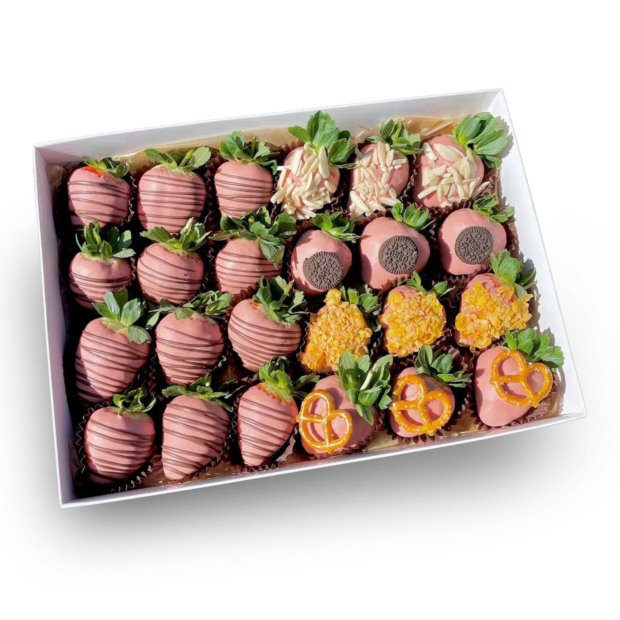 two dozens chocolate covered strawberries box to share, online delivery