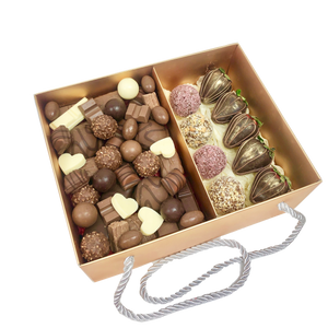 Chocolate Assortment and Protein Balls & Strawberries gift hamper same day delivery Adelaide