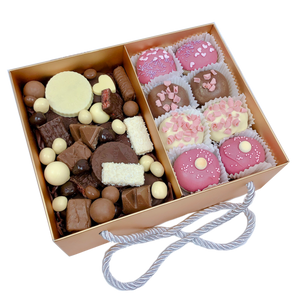 Chocolate Assortment & Donut Gift Hamper, online same day delivery in Adelaide Dessert boxes