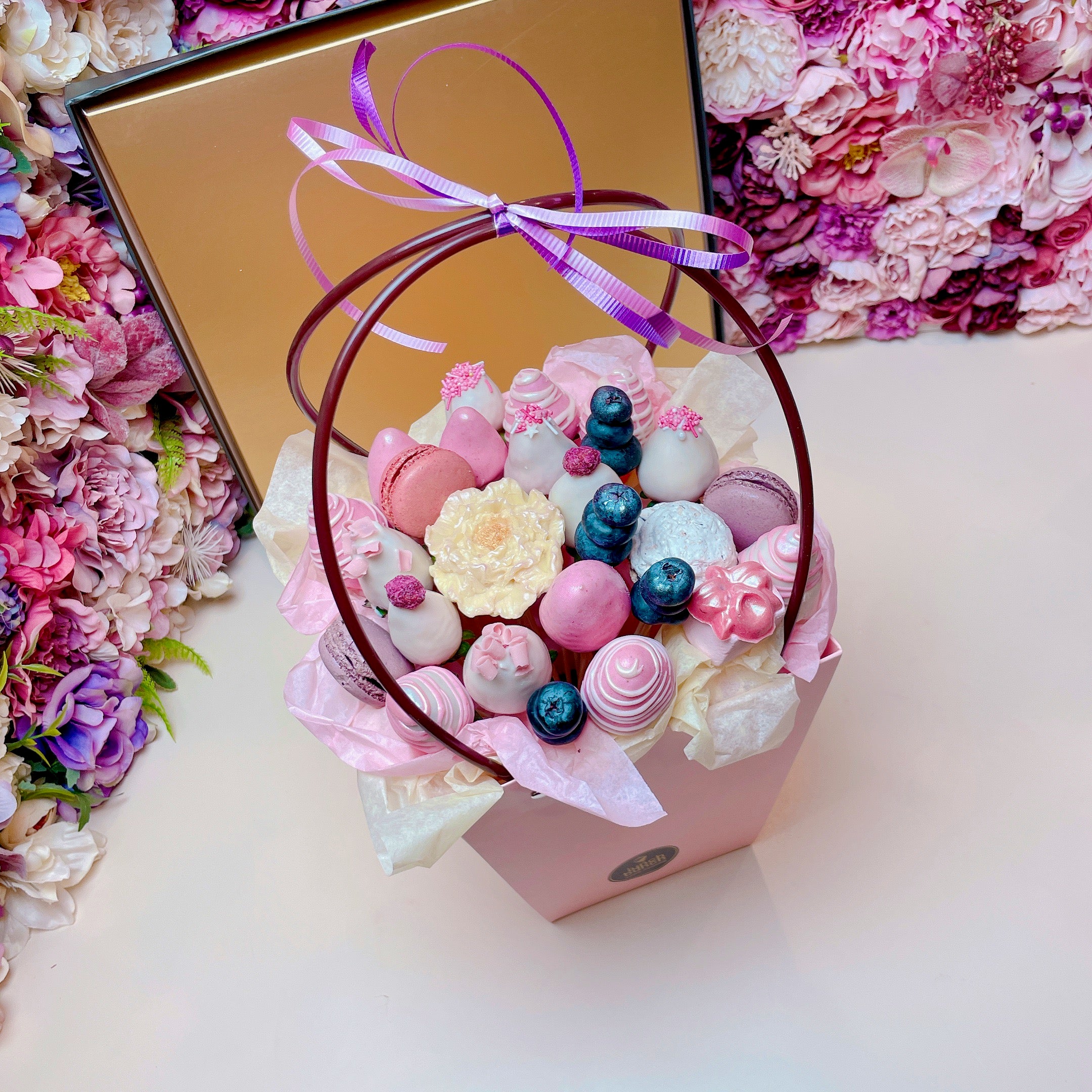 Chocolate, Strawberry Bouquet, chocolate flowers