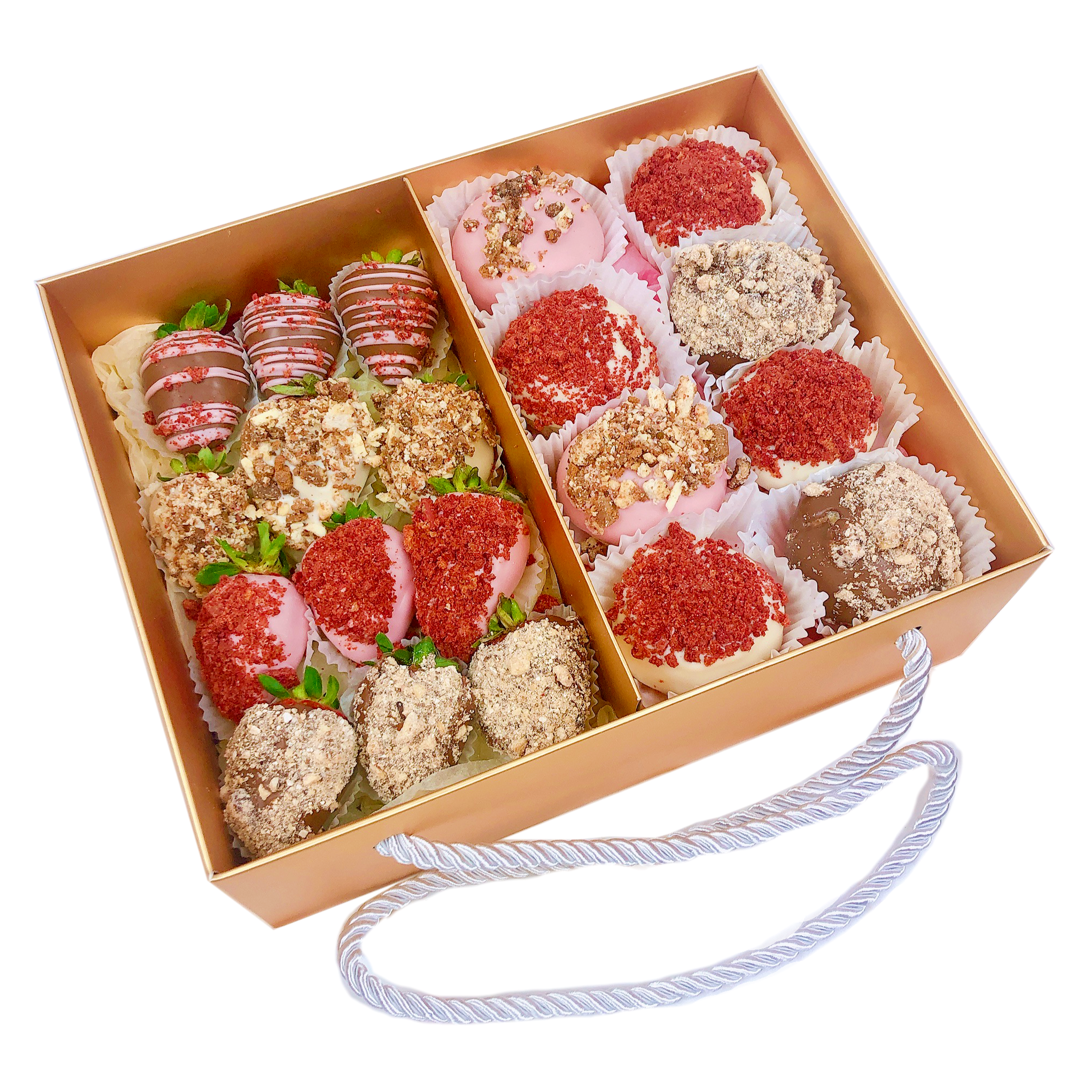 Oreo Donut & Chocolate Strawberry Gift Hamper, doughnut and strawberry treat box same day delivery 