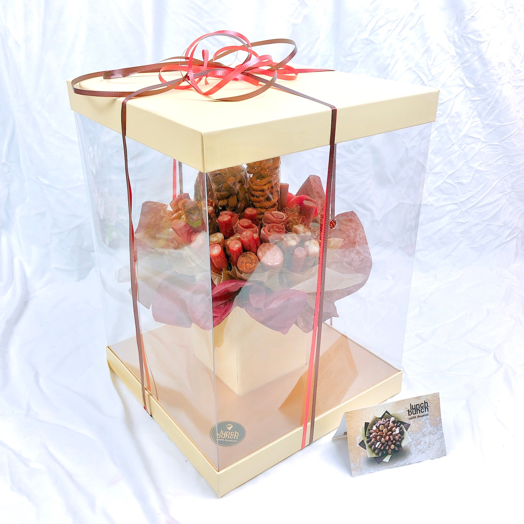 Prosciutto Roses Meat & Cheese Bouquet medium size in luxury gift box