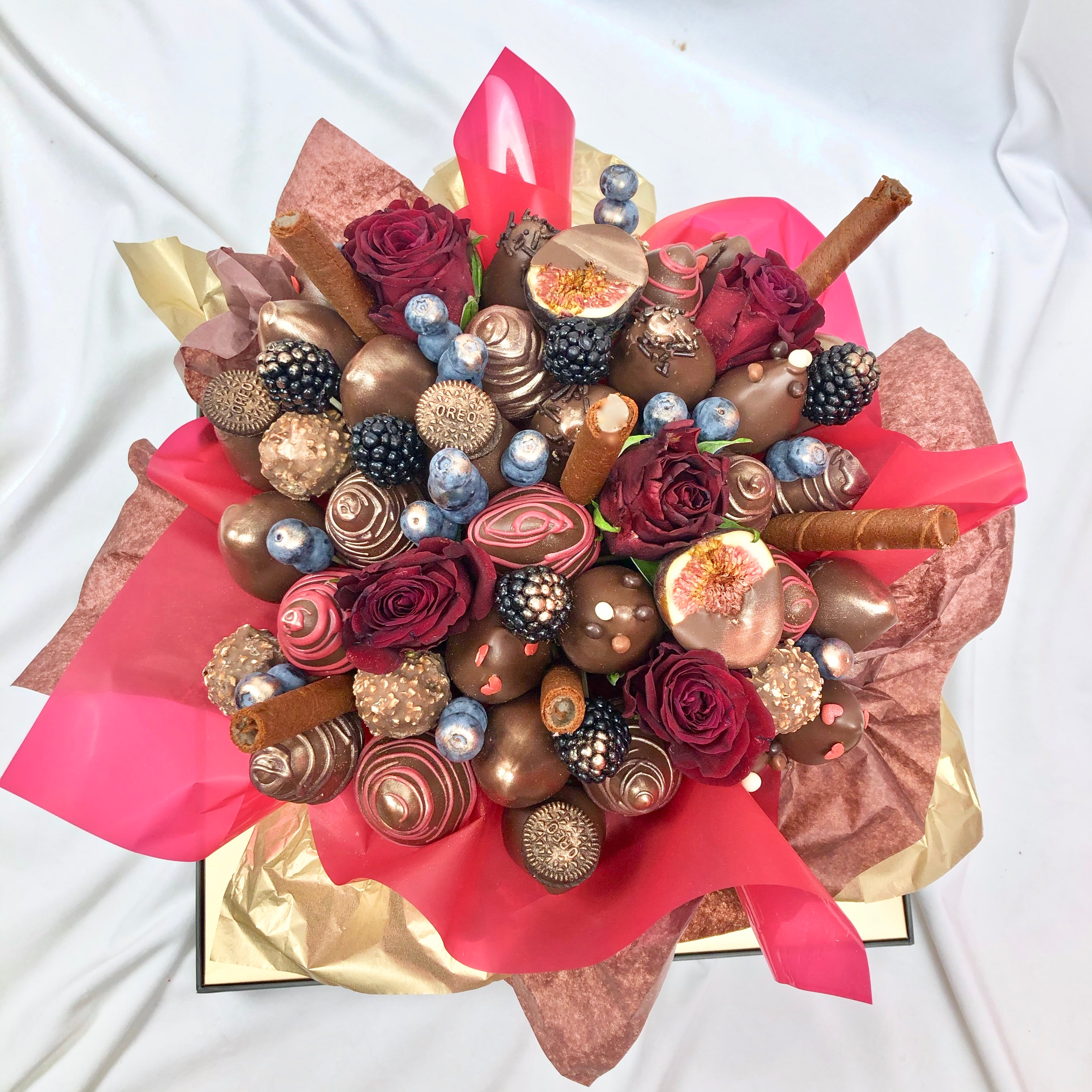 Chocolate covered strawberry bouquet same day delivery order online VIP fast delivery birthday gift for him chocolate's for her