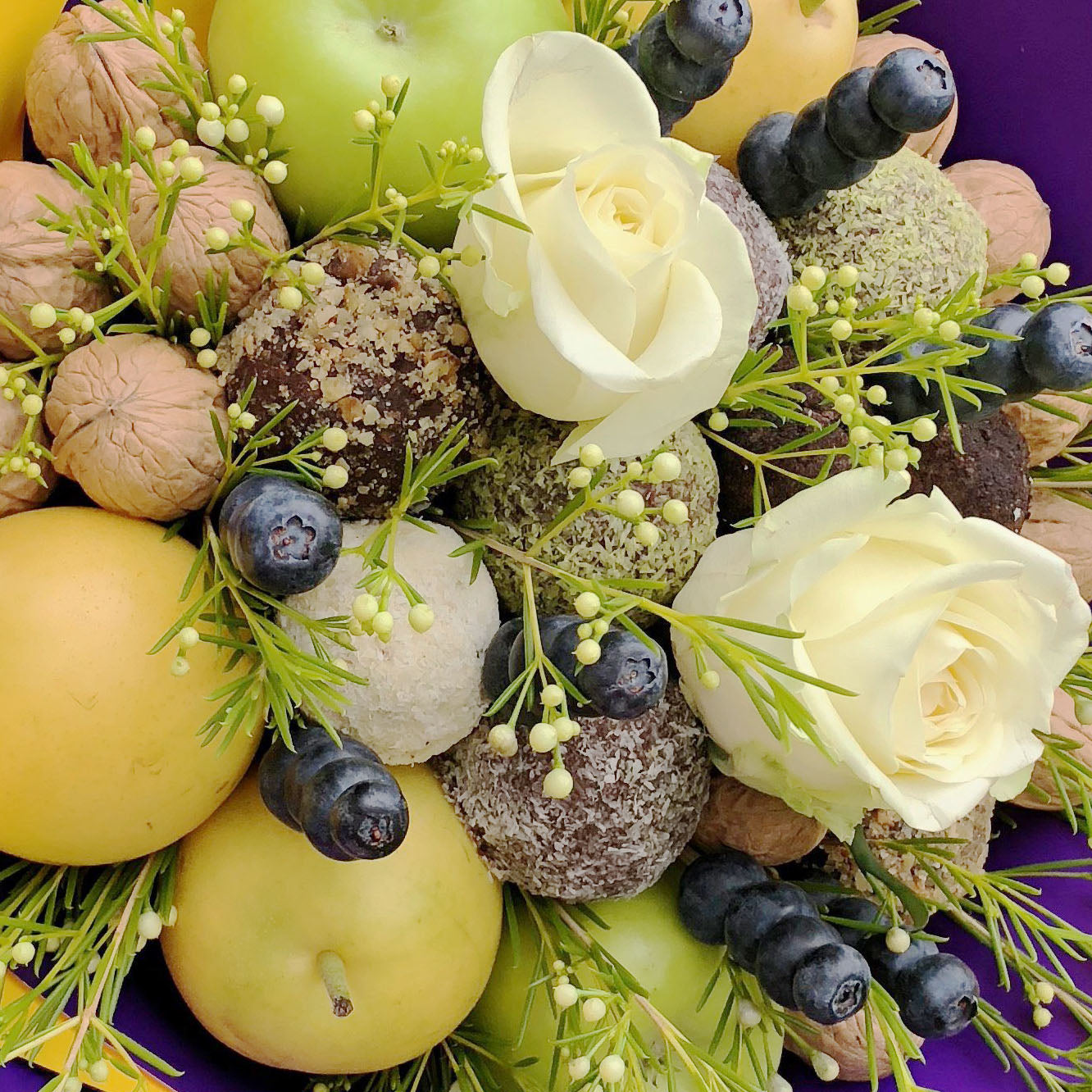 Vegan Friendly Protein Balls, Fruits & Berries Bouquet