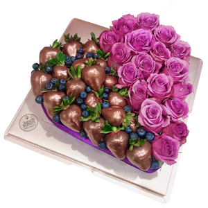chocolate strawberries and roses love heart with same day delivery in  adelaide
