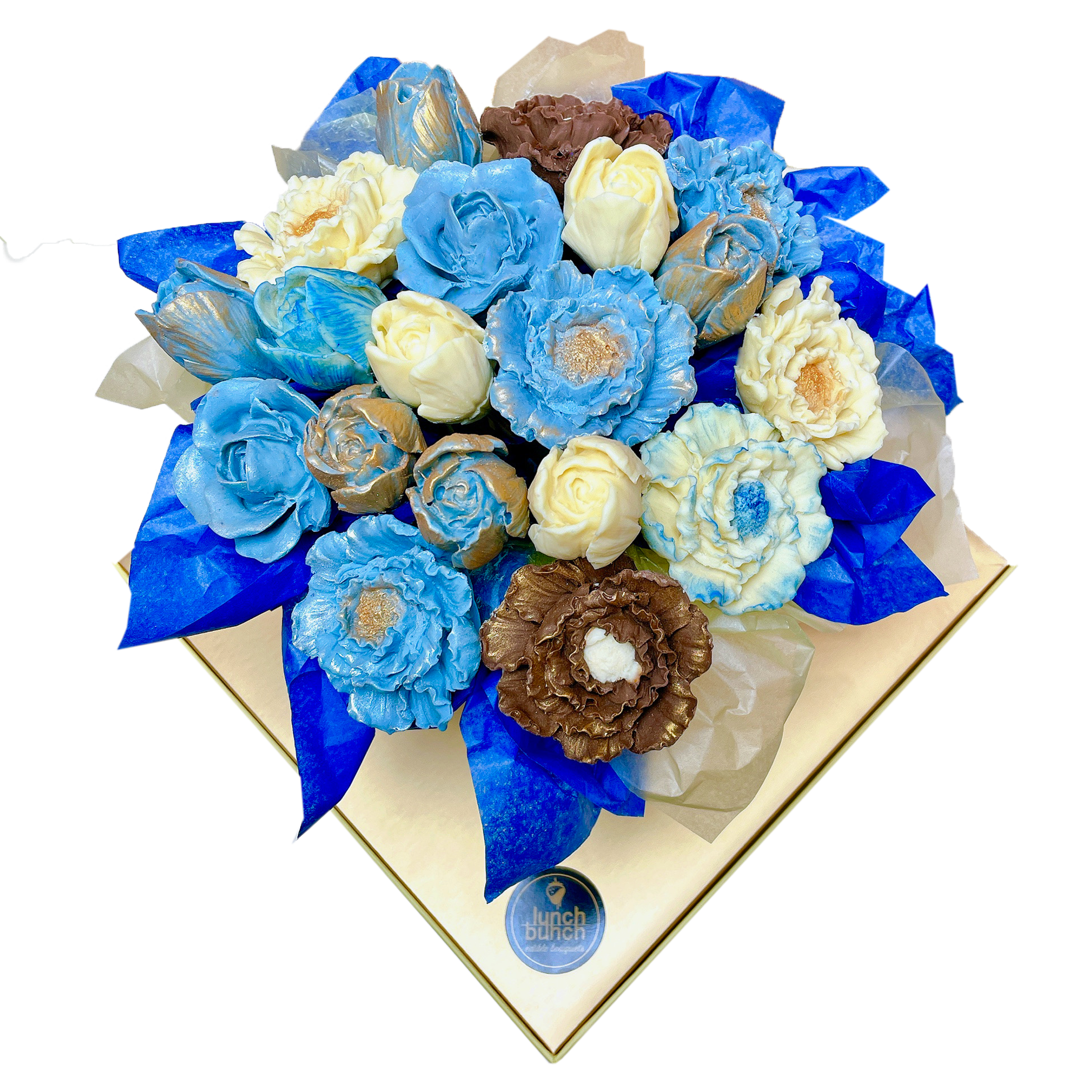 Baby Boy Blue Chocolate flowers, 3D chocolate flowers, gift for him, baby shower gift