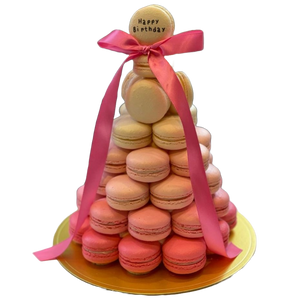 Coloured Macarons Cone Melbourne & Adelaide Delivery. Birthday Macaron Tower 