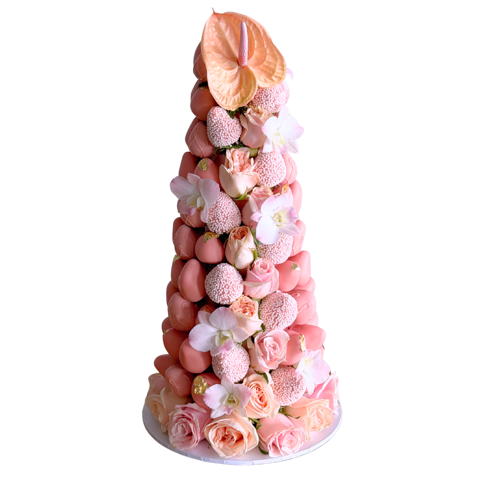 Orchid Chocolate Strawberry Tower