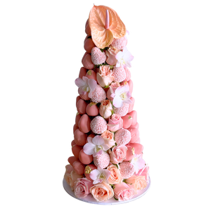Orchid Chocolate Strawberry Tower