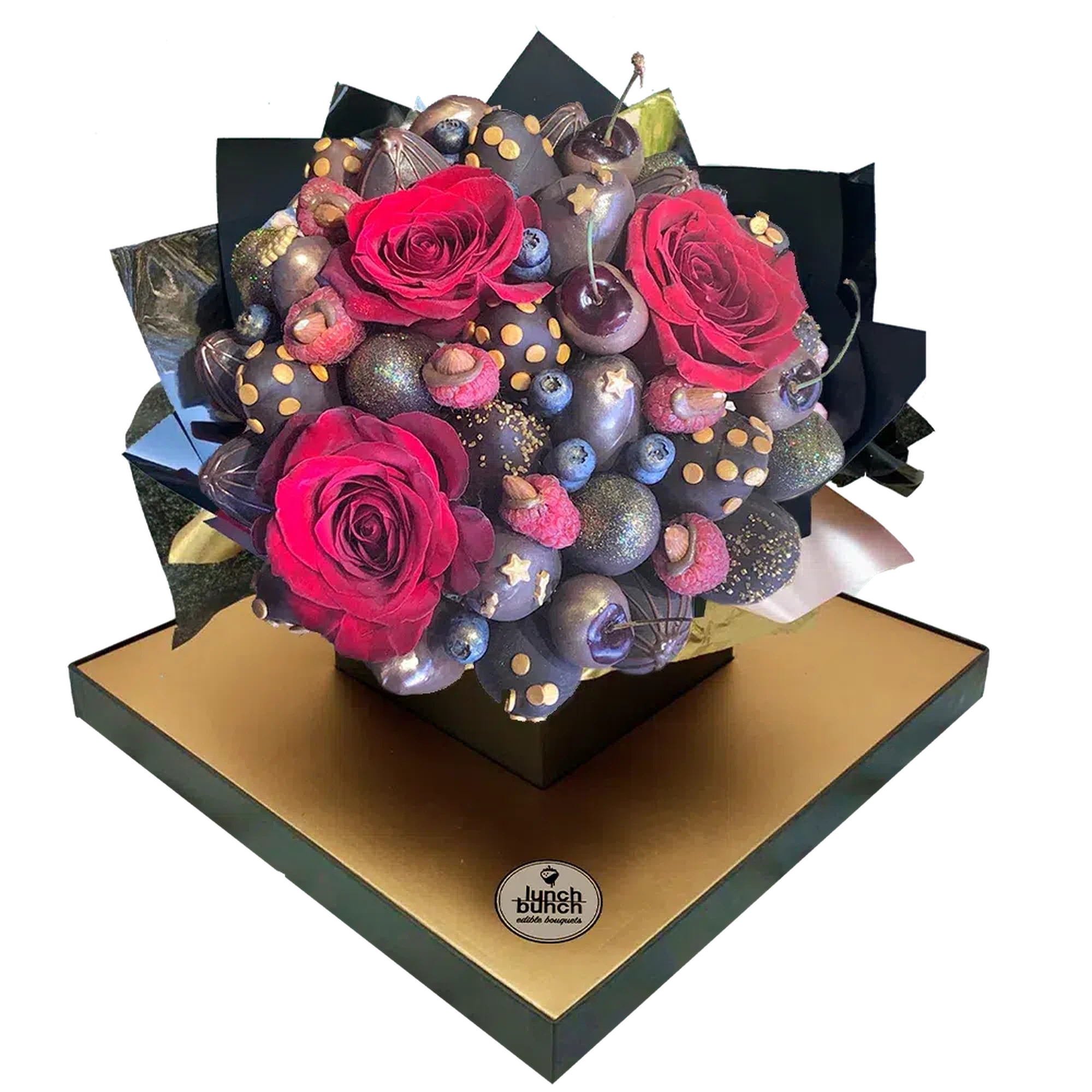 Allure Chocolate Strawberry Bouquet dark chocolate covered strawberries delivery same day or next day Adelaide