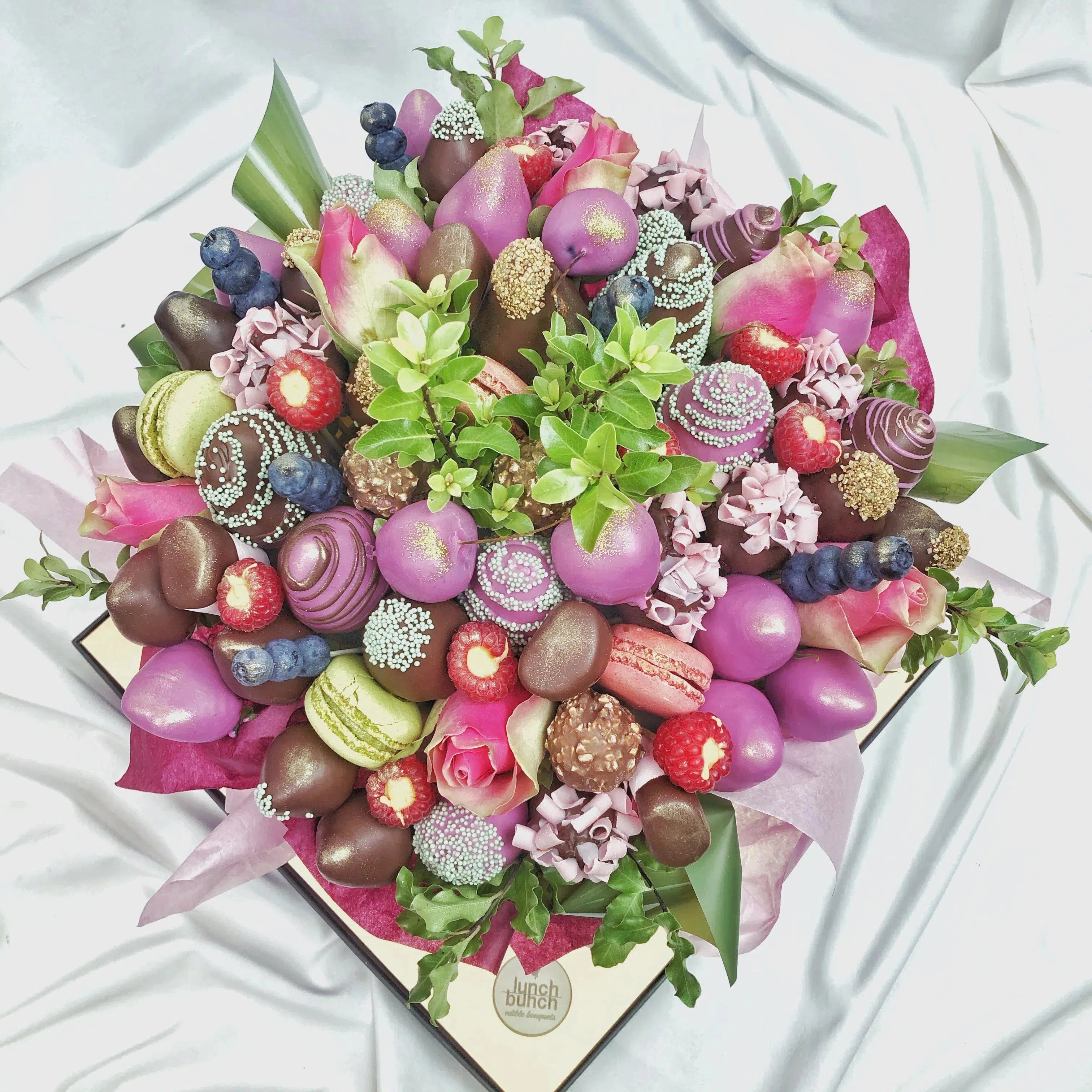 Elevate your gifting with our Chocolate Strawberry Flower Bouquet, a stunning arrangement that combines the beauty of fresh strawberries with the decadence of rich chocolate. This unique bouquet features strawberries dipped in luxurious chocolate, artfully arranged to resemble a bouquet of flowers. Perfect for birthdays, anniversaries, or any special occasion, it’s a delightful way to show your affection. Available with delivery to Adelaide and Melbourne, this gourmet treat is sure to impress and delight.