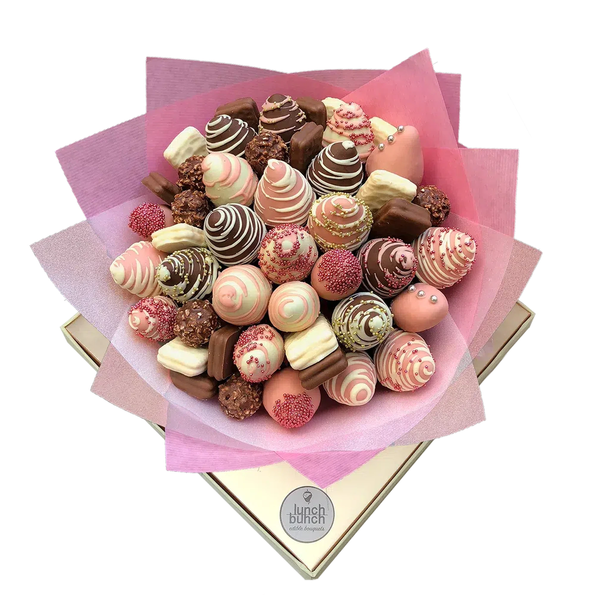 baby girl gift, pink chocolate gift, baby shower present, girly bouquet, baby girl gift, new born baby gift baby girl delivery gift