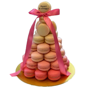 Coloured Macarons Cone Melbourne & Adelaide Delivery. Birthday Macaron Tower 