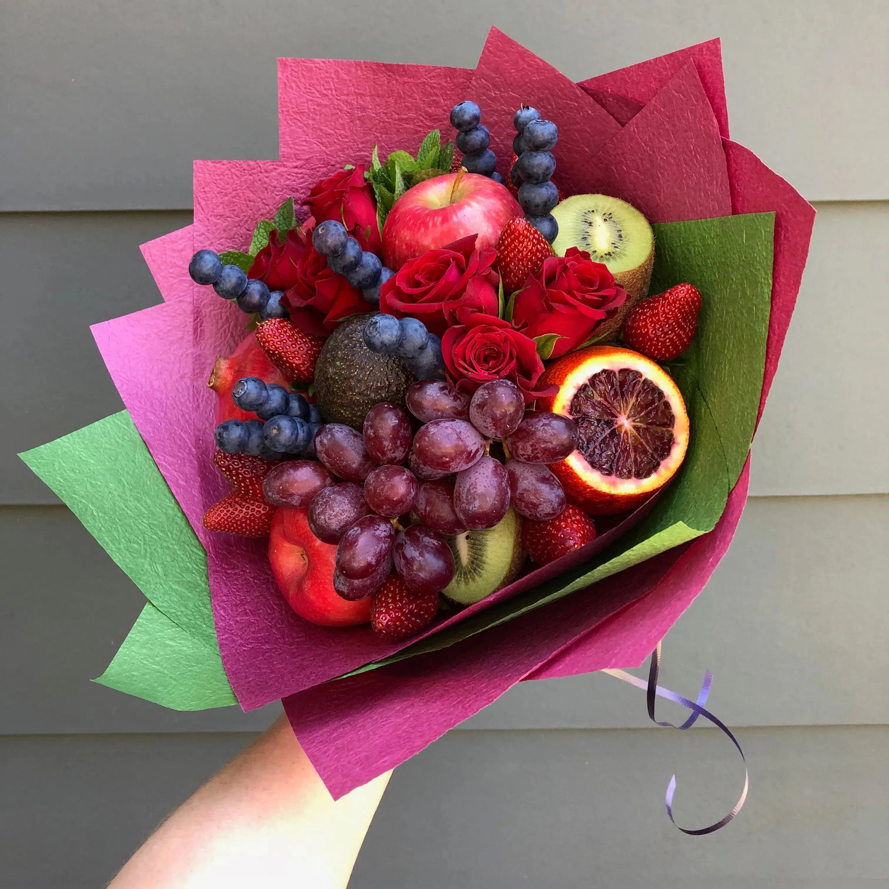 Blueberry Dance Fruit Bouquet-Fruit Bouquets-Lunch Bunch