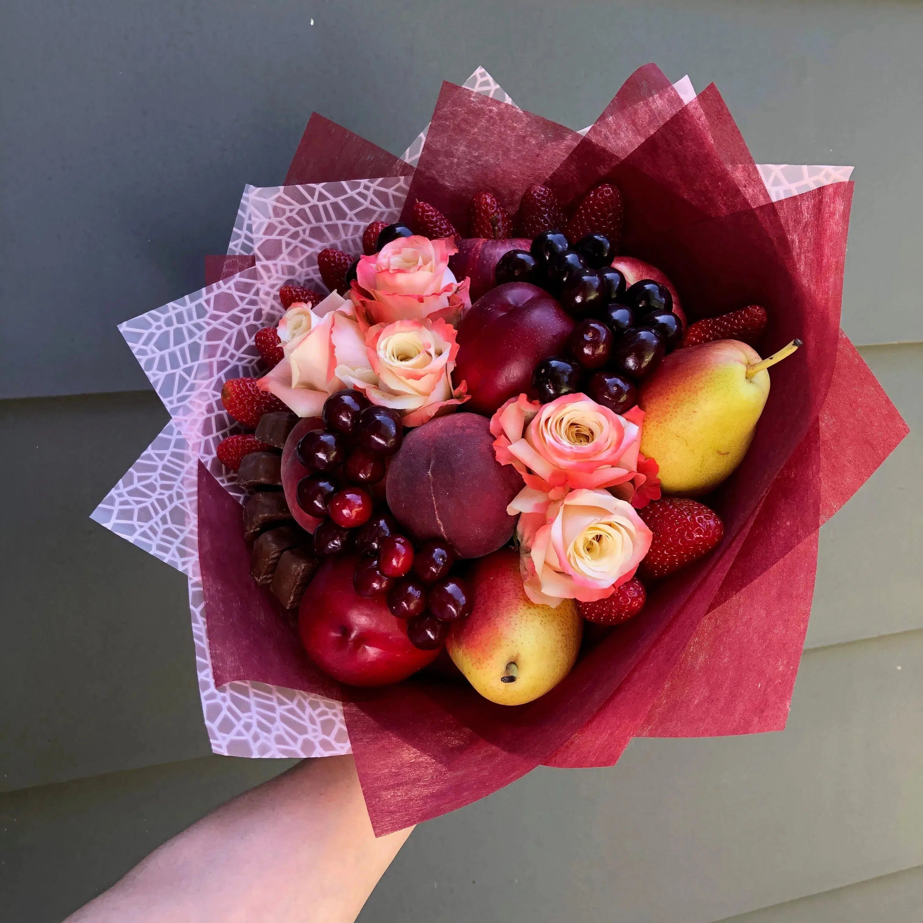 Cardinal Fruit Bouquet-Fruit Bouquets-Lunch Bunch