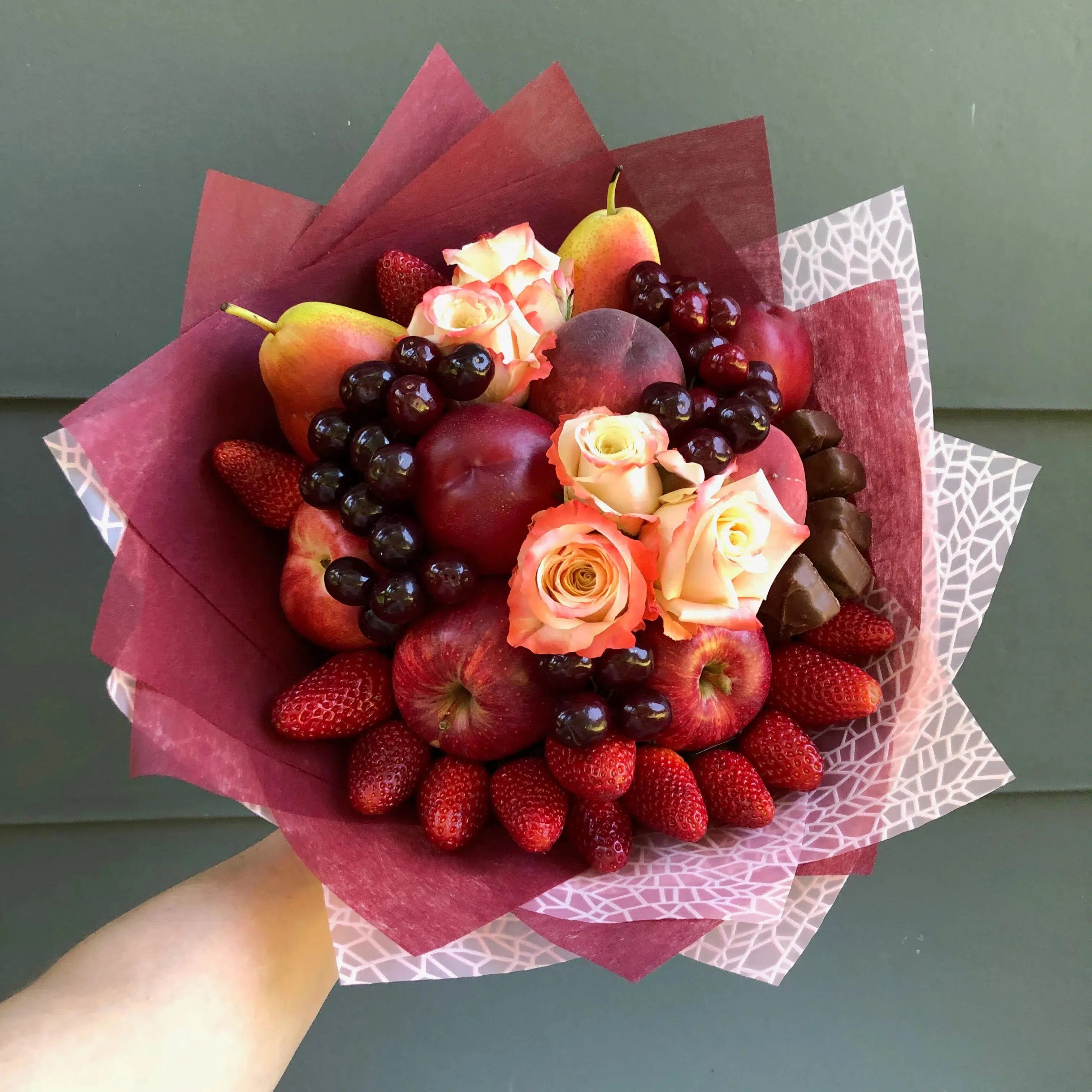 Cardinal Fruit Bouquet-Fruit Bouquets-Lunch Bunch