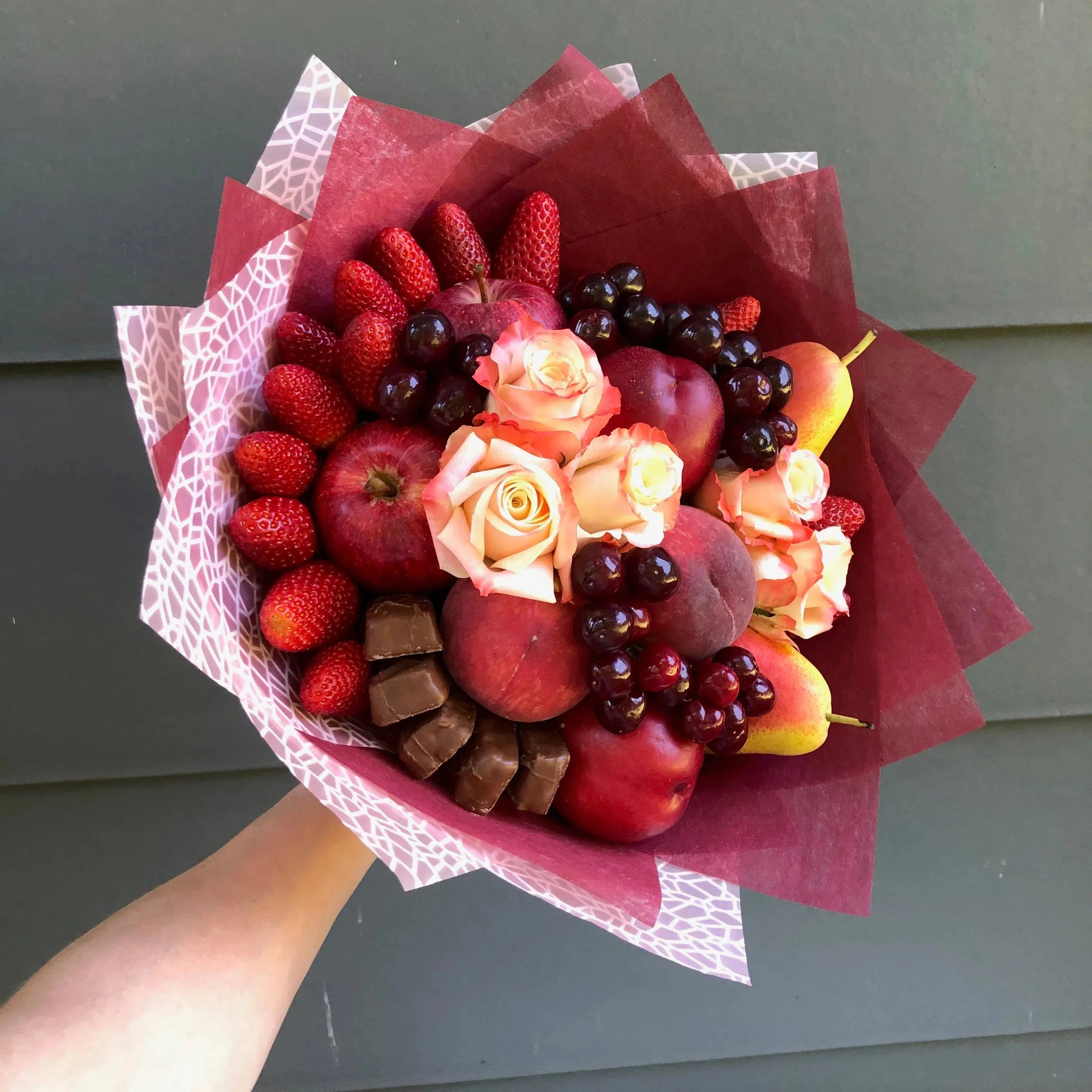 Cardinal Fruit Bouquet-Fruit Bouquets-Lunch Bunch