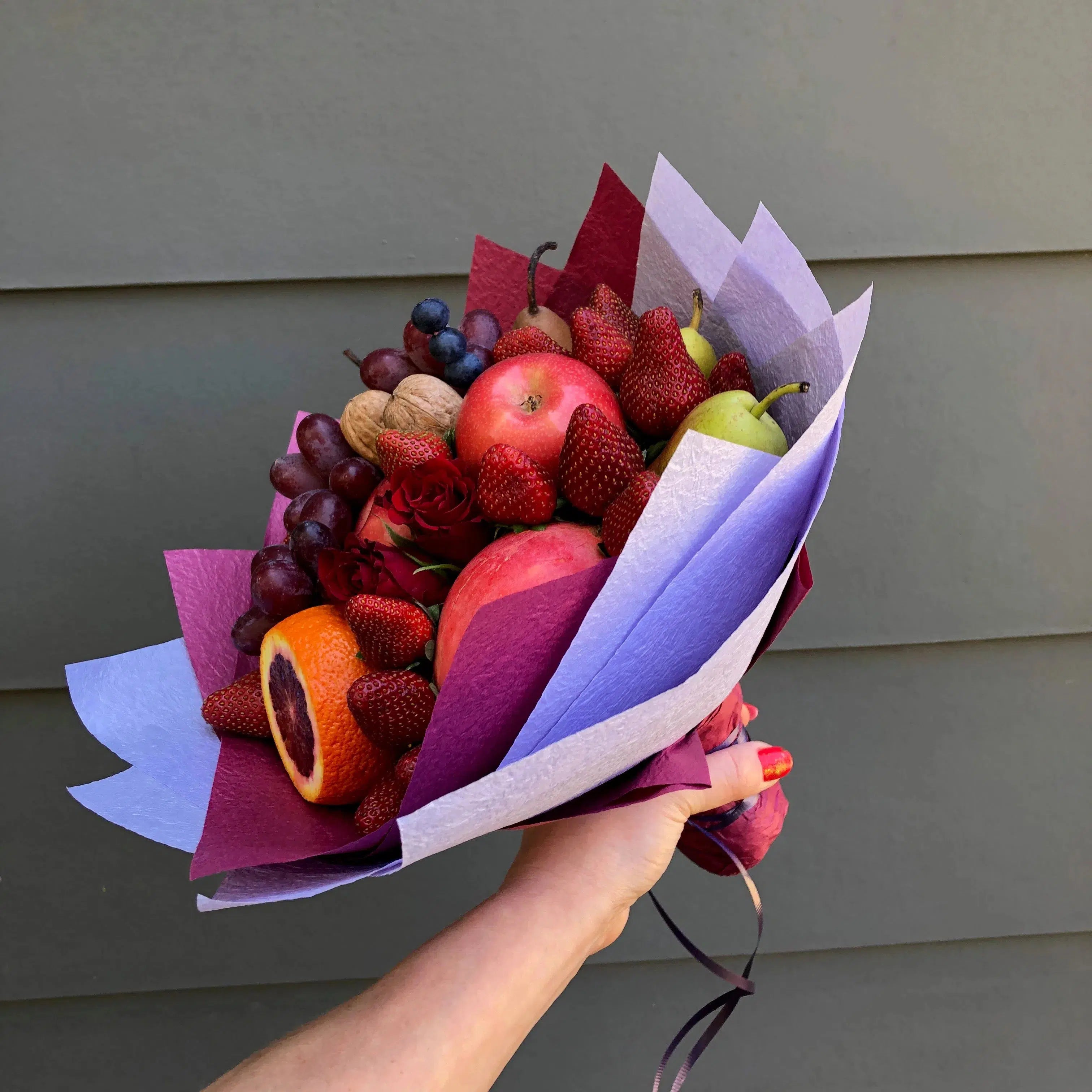 Cardinal Fruit Bouquet-Fruit Bouquets-Lunch Bunch