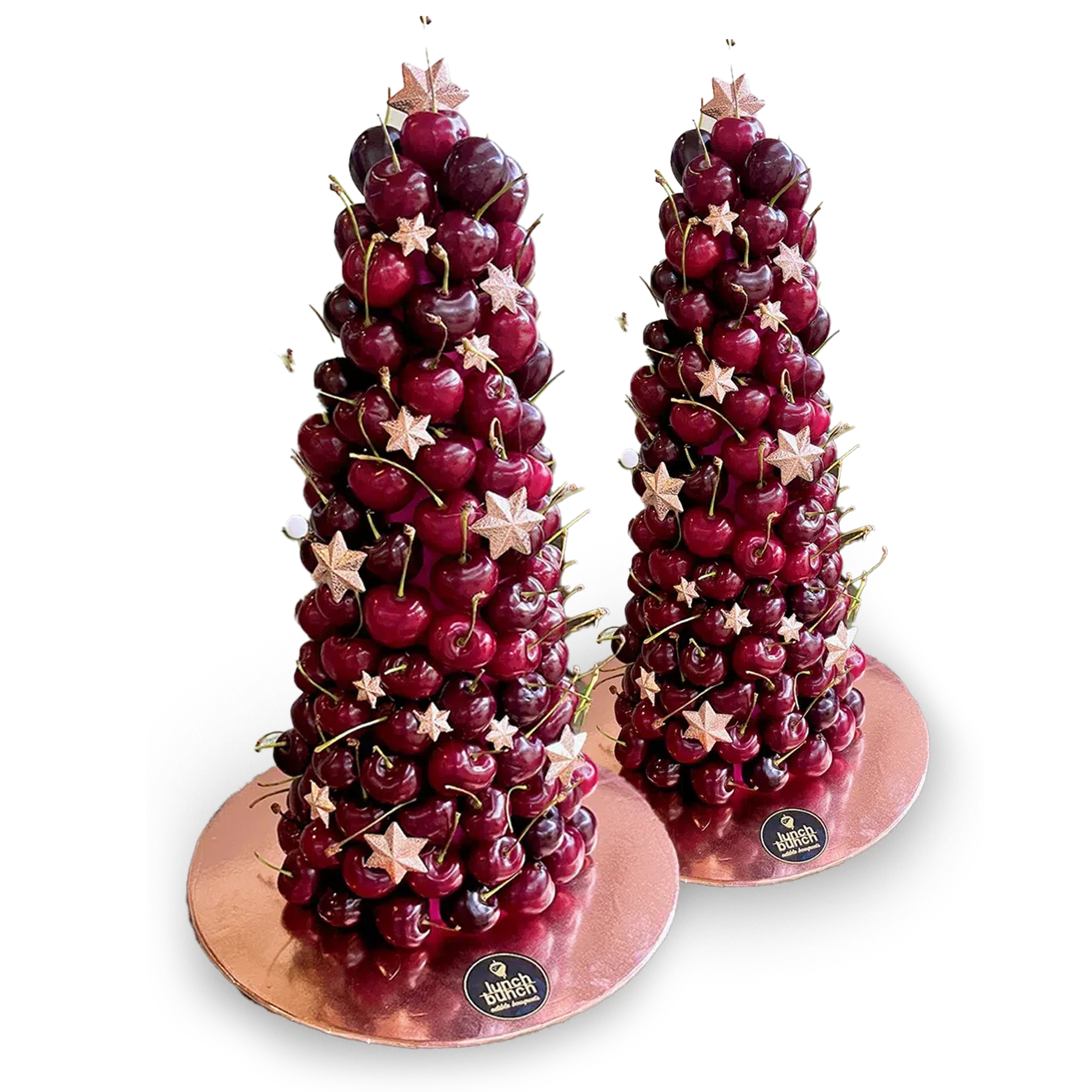 Cherry Tower, dessert tower, Cherry Christmas Tree