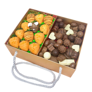 Chocolate Assortment & Strawberry Easter Gift Hamper Easter chocolate delivery next day adelaide order online chocolate delivery Easter dessert delivery is the gift box order online