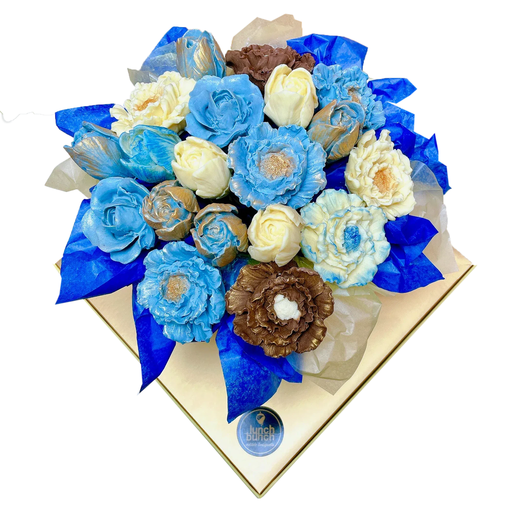 Baby Boy Blue Chocolate flowers, 3D chocolate flowers, gift for him, baby shower gift