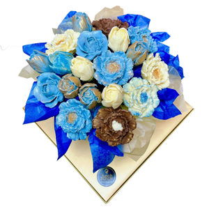 Baby Boy Blue Chocolate flowers, 3D chocolate flowers, gift for him, baby shower gift