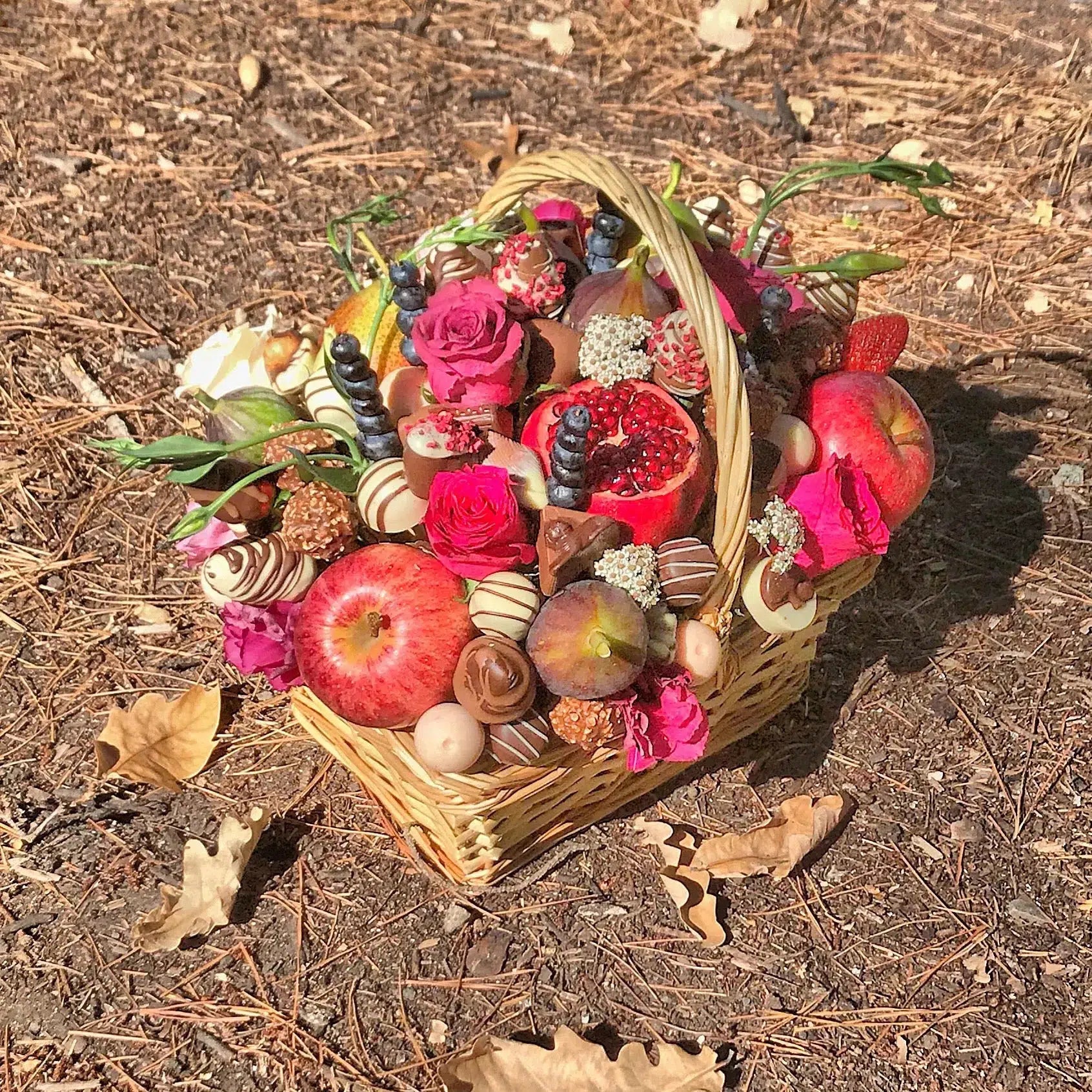 Chocolate & Fruit Gift Basket-Baskets-Lunch Bunch