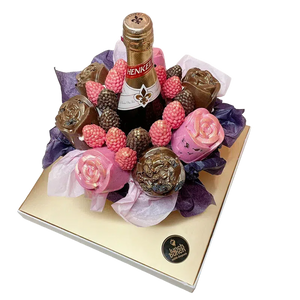 Chocolate Roses, Raspberry & Bubbles Bouquet