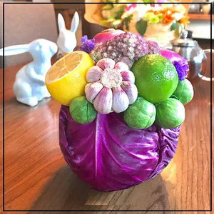 Edible Arrangement in a Red Cabbage Vase-Fruit Bouquets-Lunch Bunch