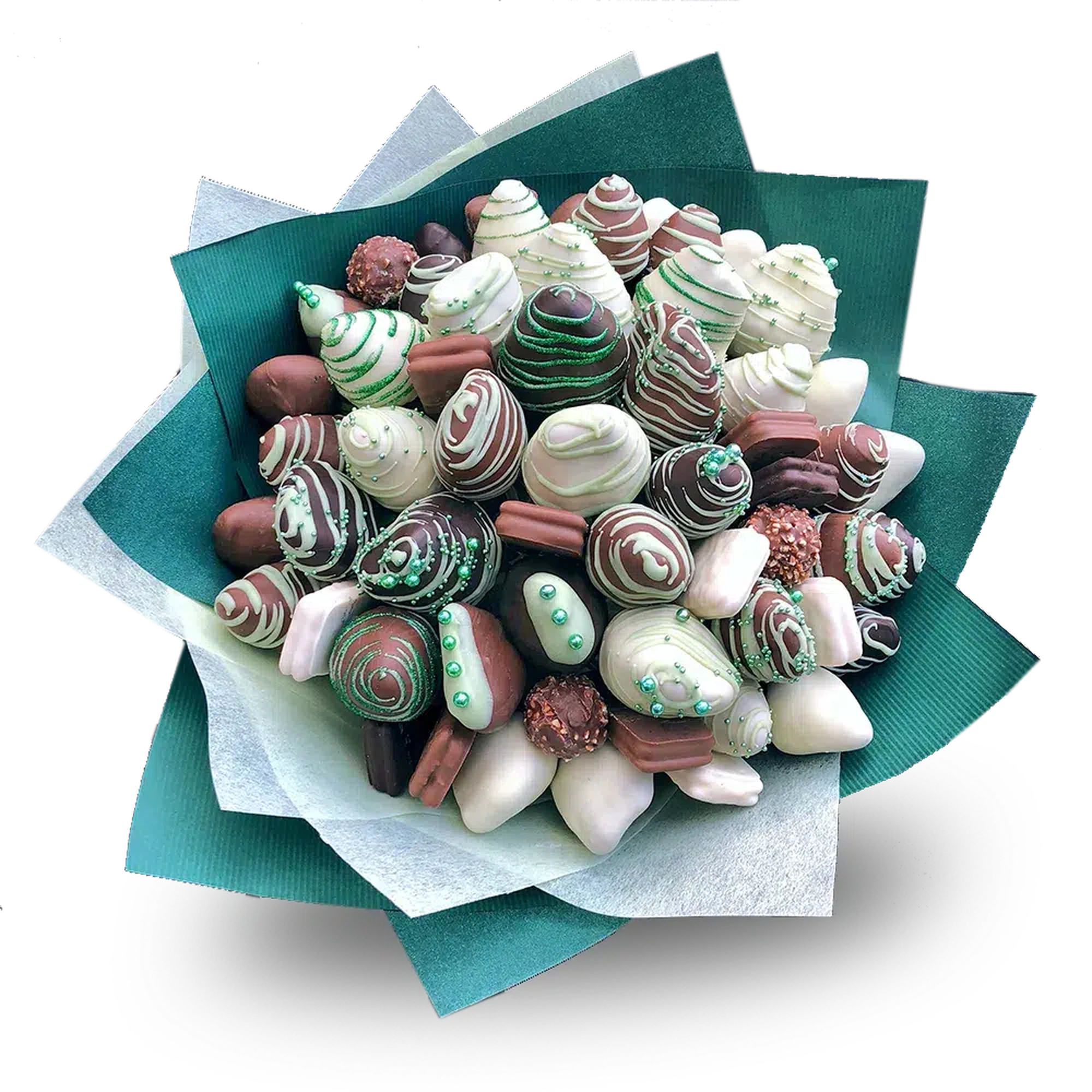 Emerald Jewel Chocolate Strawberry Bouquet-Chocolate Strawberry Bouquets-Lunch Bunch