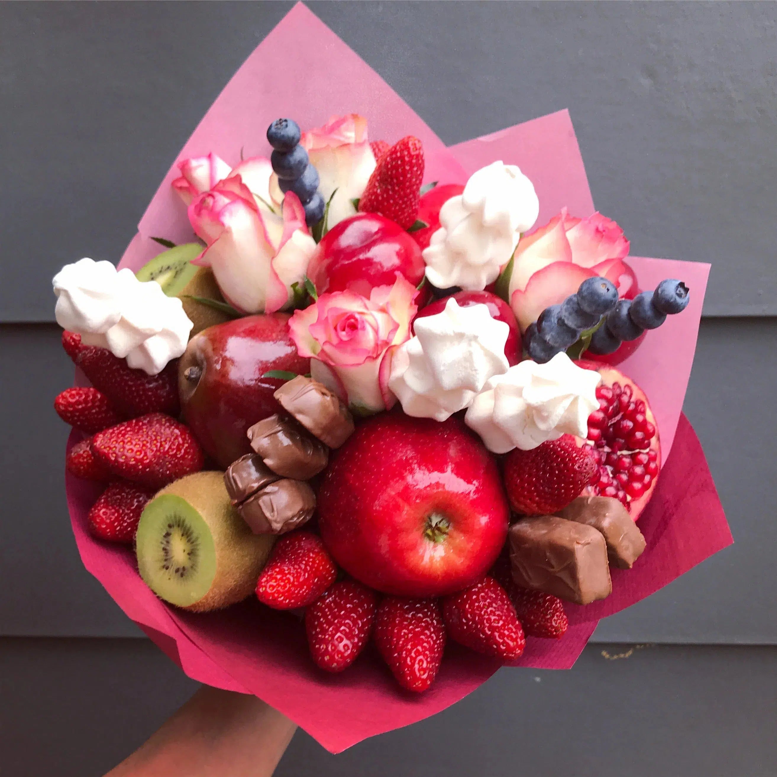 Meringue Spear Fruit Bouquet-Fruit Bouquets-Lunch Bunch