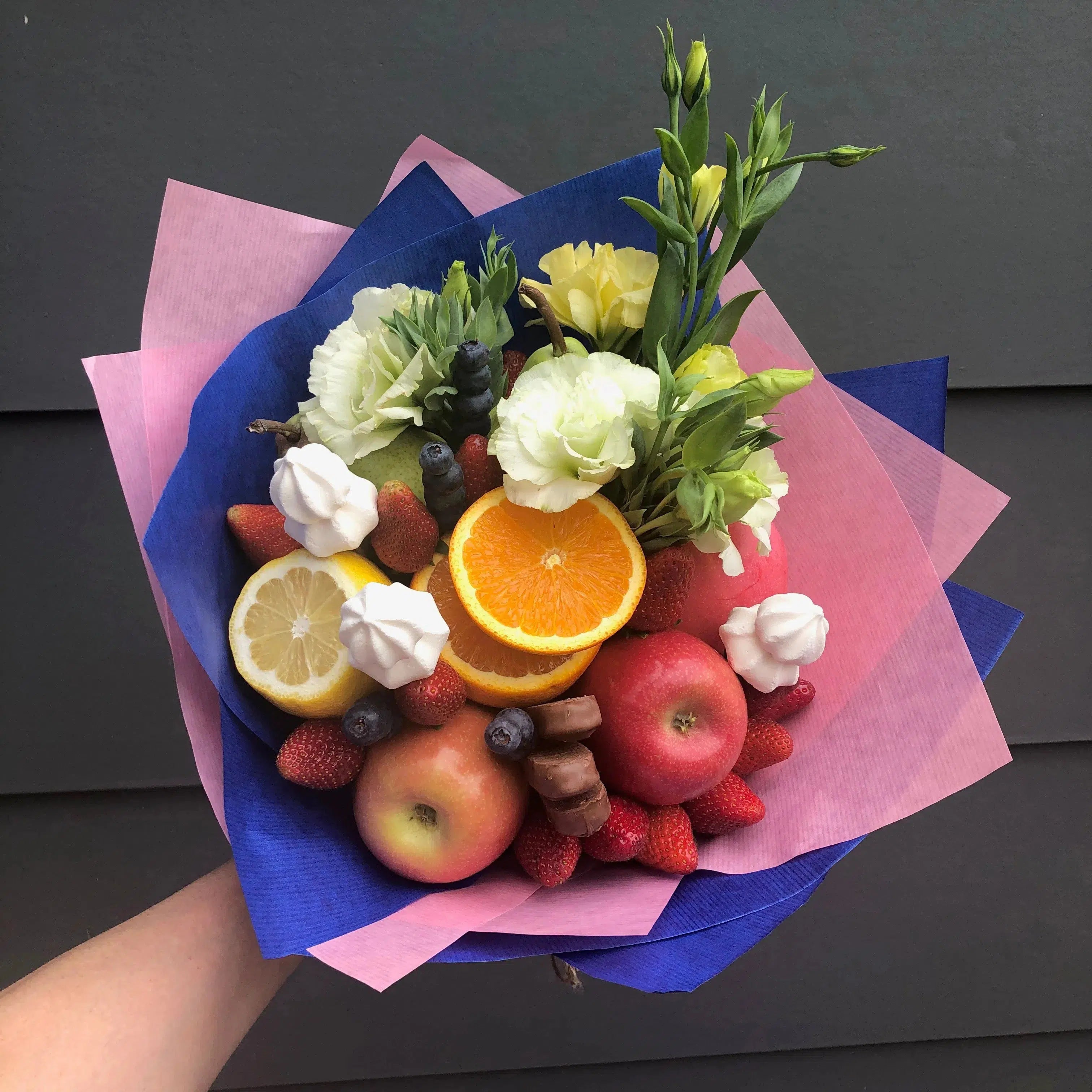 Meringue Spear Fruit Bouquet-Fruit Bouquets-Lunch Bunch