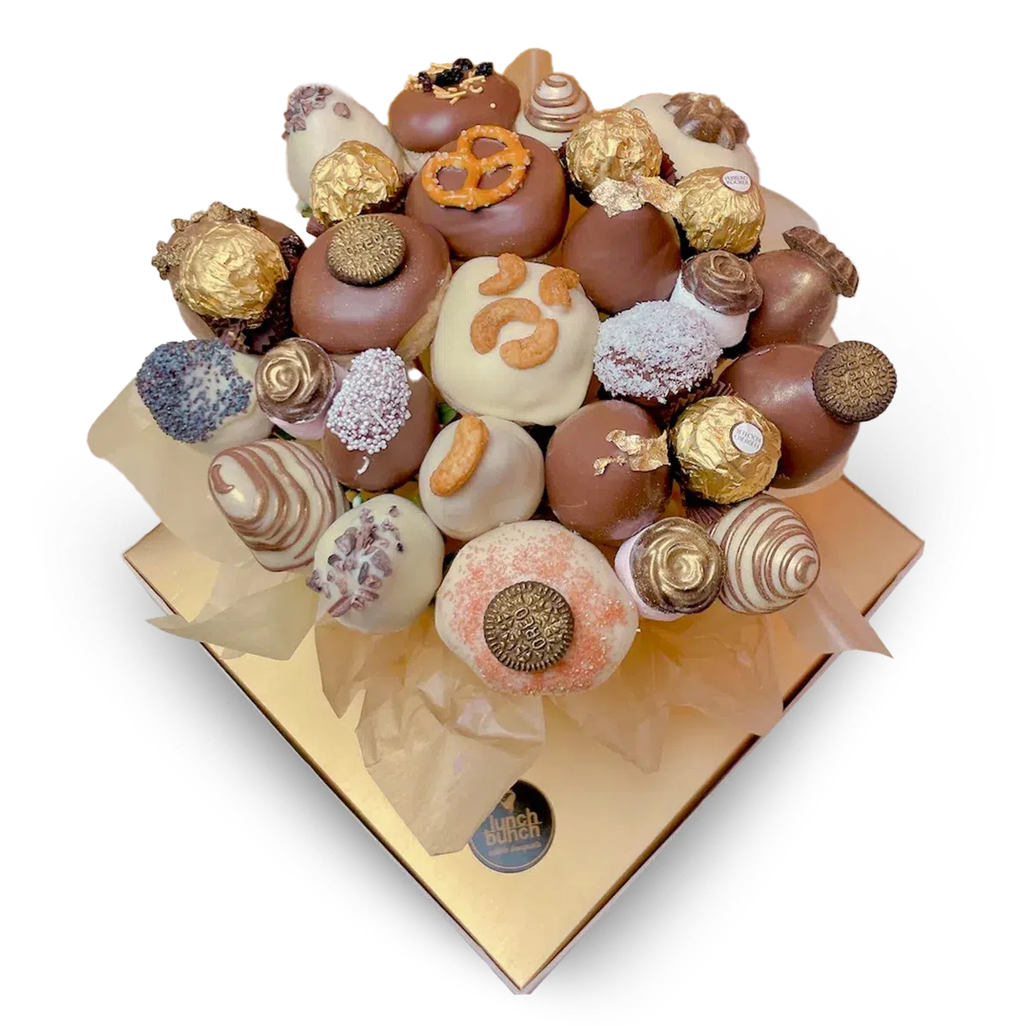 Milk Chocolate Donut Bouquet-Chocolate Strawberry Bouquets-Lunch Bunch