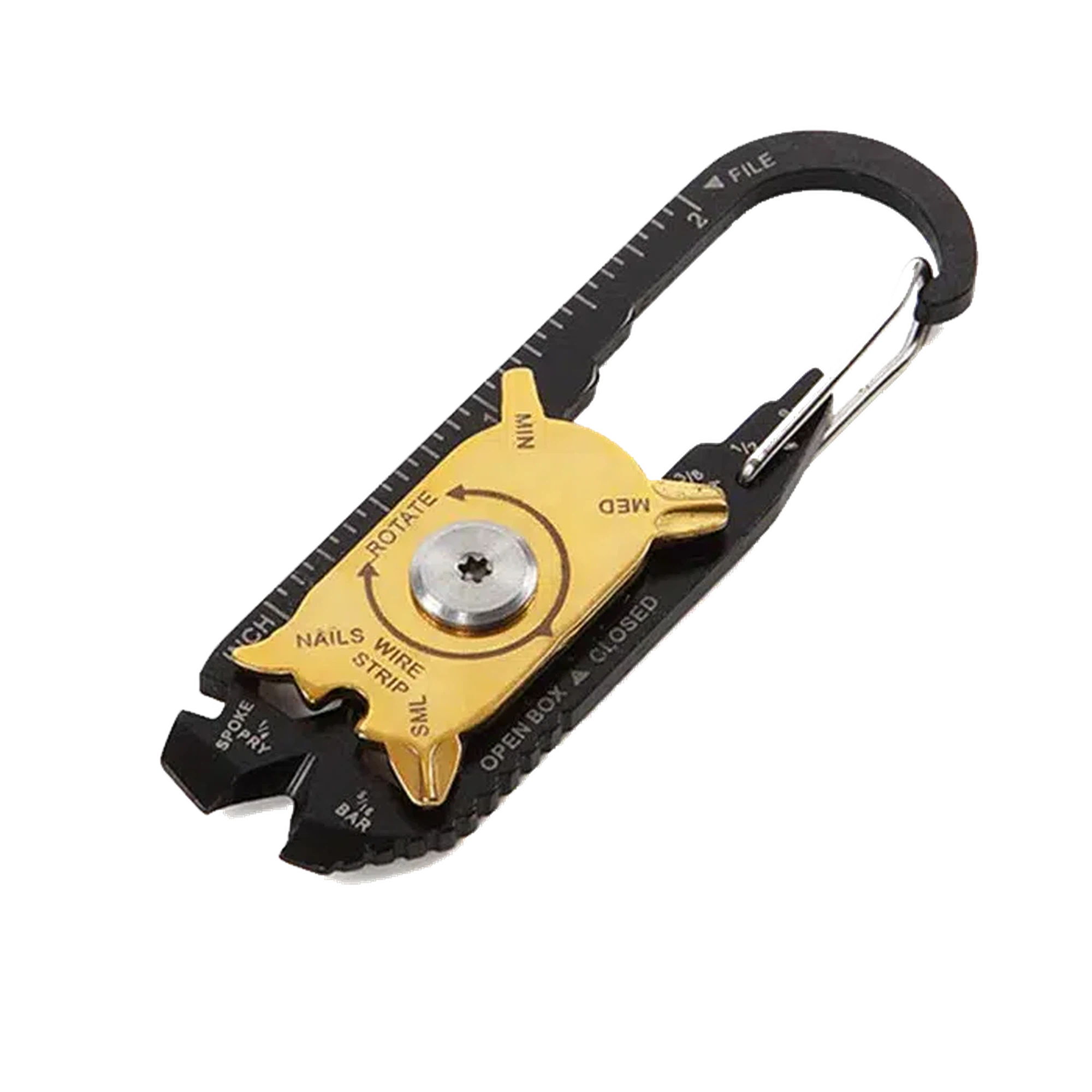 Super Handy Metal Multi Tools Key Ring: variable screwdrivers, wrench, cutter, bottle opener, ruler, and more functions key ring. Perfect addition keepsake gift for him.