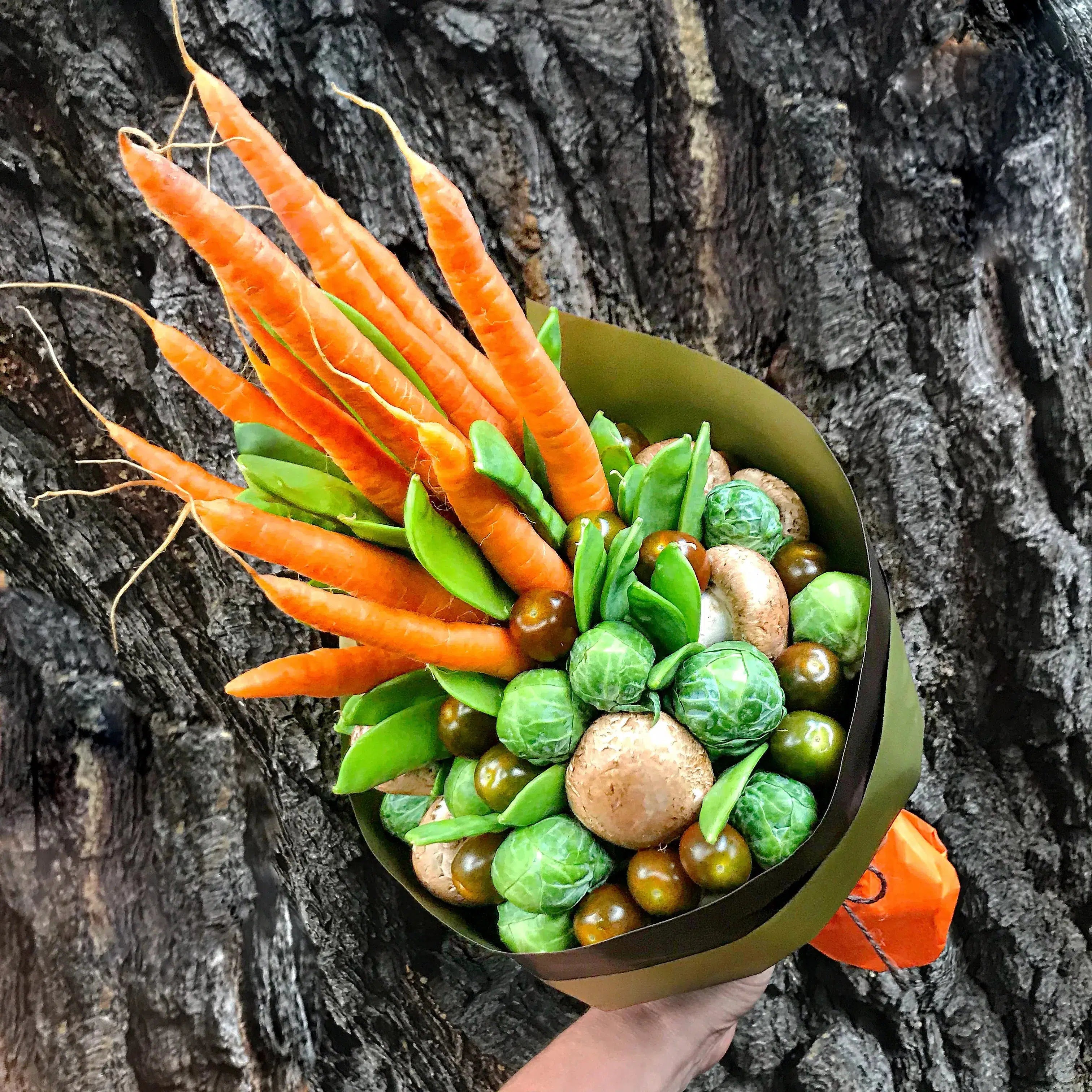 Peter Rabbit Easter Carrots Vegan Bouquet-Fruit Bouquets-Lunch Bunch