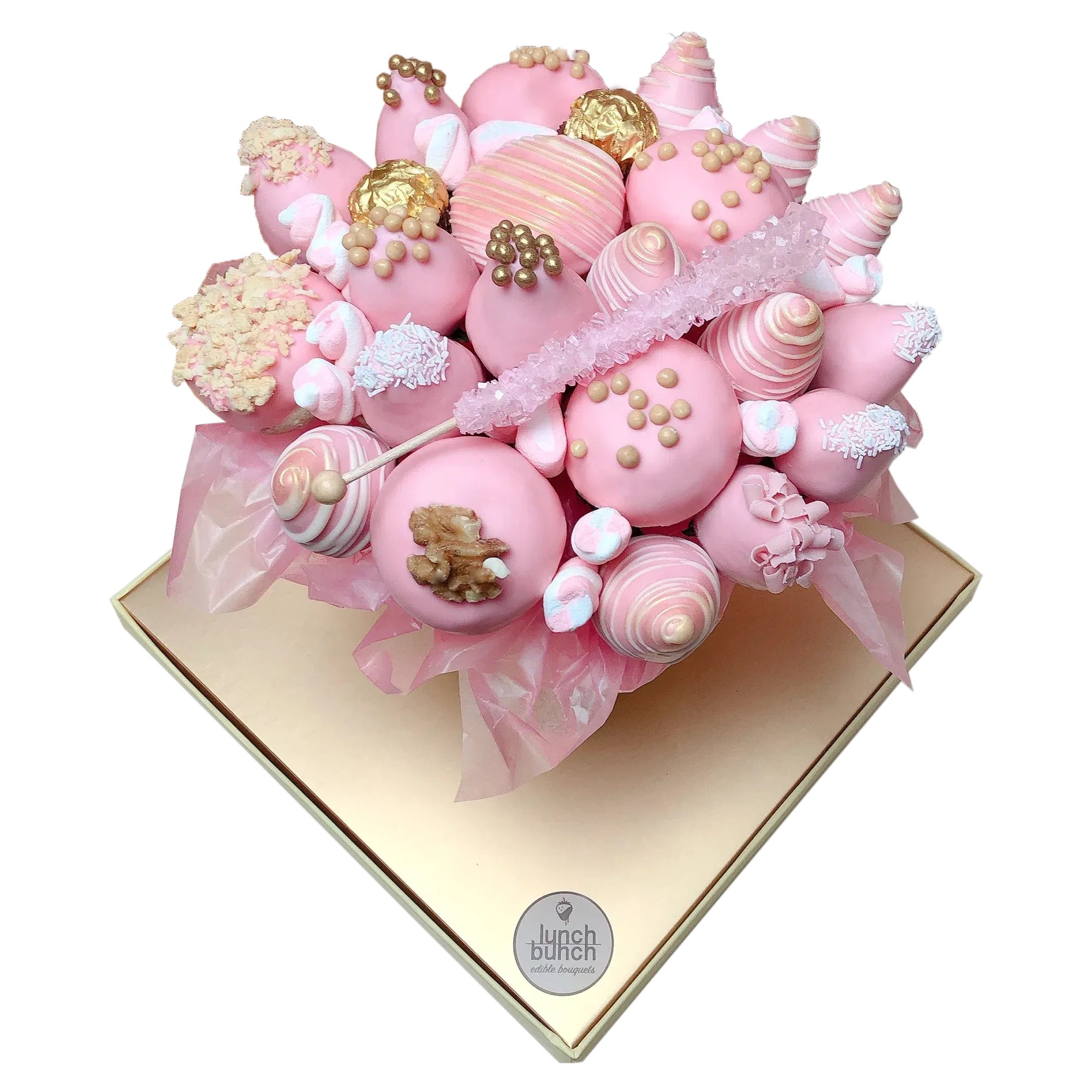 Chocolate Stareberries and Donuts Bouquet is a perfect birthday gift for a female or a girl