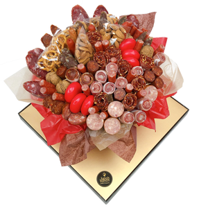 Prosciutto Roses Meat & Cheese Bouquet, Pork Ham Bouquet , savoury bouquet,