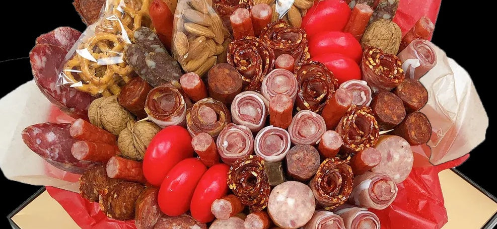 Meat Bouquet by Lunch Bunch available for same day delivery in Melbourne and Adelaide